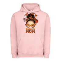 Pigment Salmon basketball messy bun mom Urban Hoodie - texasbilliewilder