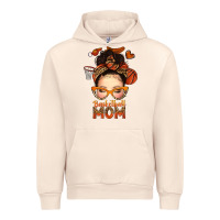 Sandshell basketball messy bun mom Urban Hoodie - texasbilliewilder