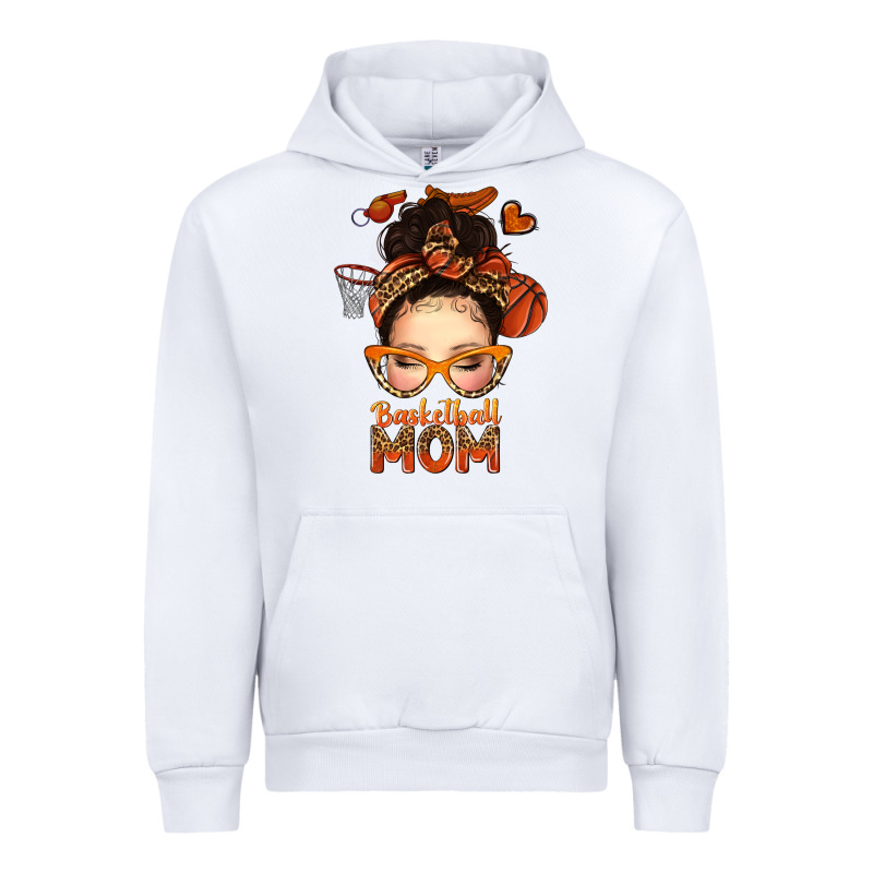 Basketball Messy Bun Mom Urban Hoodie by texasbilliewilder | Teevron