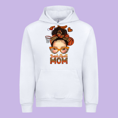 Urban Hoodie basketball messy bun mom
