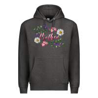 Charcoal Heather floral mother Premium Hoodie - RanaPortraitStore