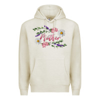 Oatmeal Heather floral mother Premium Hoodie - RanaPortraitStore