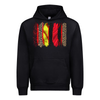 Foreset Green softball brushstroke Urban Hoodie - Zillion Design Studio