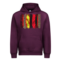 Mauve Wine softball brushstroke Urban Hoodie - Zillion Design Studio