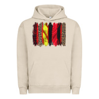 Pigment French Oak softball brushstroke Urban Hoodie - Zillion Design Studio