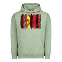 Pigment Oil Green softball brushstroke Urban Hoodie - Zillion Design Studio