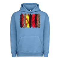 Pigment Pebble Blue softball brushstroke Urban Hoodie - Zillion Design Studio