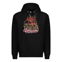 Black mother's day mama bear wıth bandana and glasses Premium Hoodie - RanaPortraitStore