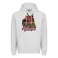 Dove Grey mother's day mama bear wıth bandana and glasses Premium Hoodie - RanaPortraitStore