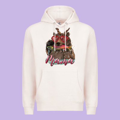 Mother's Day Mama Bear Wıth Bandana And Glasses Premium Hoodie Designed By Ranaportraitstore
