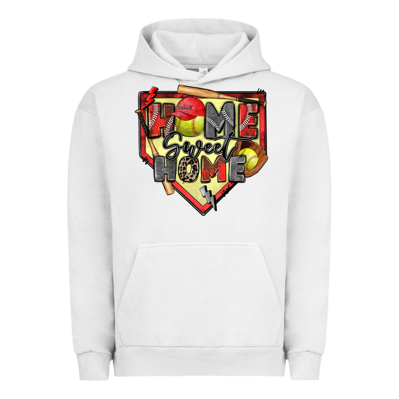 Home Sweet Home Softball Urban Hoodie by Zillion Design Studio | Teevron