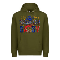 Army Green star spangled and sassy billie wilder Premium Hoodie - texasbilliewilder