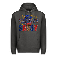 Charcoal Heather star spangled and sassy billie wilder Premium Hoodie - texasbilliewilder
