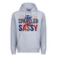 Heather Grey star spangled and sassy billie wilder Premium Hoodie - texasbilliewilder