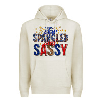 Oatmeal Heather star spangled and sassy billie wilder Premium Hoodie - texasbilliewilder