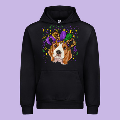 Urban Hoodie Mardi gras beagle