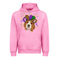 Fuchsia Pink Mardi gras beagle Urban Hoodie - RanaPortraitStore