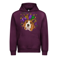 Mauve Wine Mardi gras beagle Urban Hoodie - RanaPortraitStore