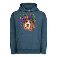Pigment Midnight Navy Mardi gras beagle Urban Hoodie - RanaPortraitStore