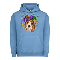 Pigment Pebble Blue Mardi gras beagle Urban Hoodie - RanaPortraitStore