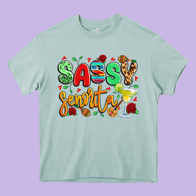 Sassy Senorita Heavy Core Tee Designed By Lillyallendesigns