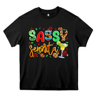 Black sassy senorita Heavy Core Tee - LillyAllenDesigns