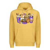 Antique Gold havanese terrier coffee cups Premium Hoodie - Zillion Design Studio