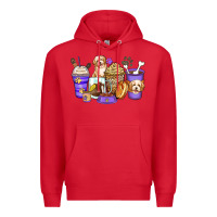 Red havanese terrier coffee cups Premium Hoodie - Zillion Design Studio