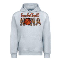 Heather Grey basketball nana with leopard Urban Hoodie - texasbilliewilder
