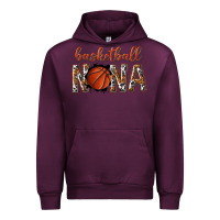 Mauve Wine basketball nana with leopard Urban Hoodie - texasbilliewilder