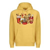 Antique Gold golden retriever coffee cups Premium Hoodie - Zillion Design Studio