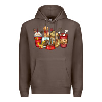 Coffee golden retriever coffee cups Premium Hoodie - Zillion Design Studio