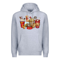 Heather Grey golden retriever coffee cups Premium Hoodie - Zillion Design Studio