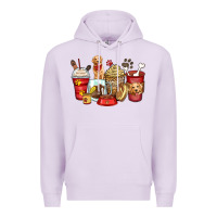 Lilac golden retriever coffee cups Premium Hoodie - Zillion Design Studio
