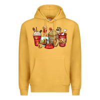 Mustard golden retriever coffee cups Premium Hoodie - Zillion Design Studio