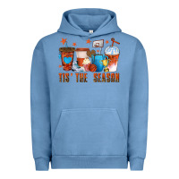 Pigment Pebble Blue basketball tisthe season coffee cups Urban Hoodie - texasbilliewilder