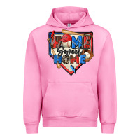 Fuchsia Pink home sweet home baseball Urban Hoodie - Zillion Design Studio