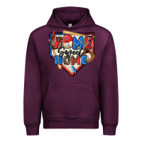 Mauve Wine home sweet home baseball Urban Hoodie - Zillion Design Studio