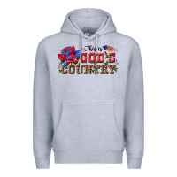 Heather Grey this is god s country Premium Hoodie - texasbilliewilder