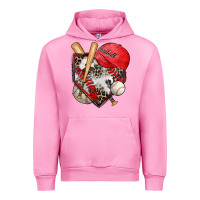 Fuchsia Pink baseball home plate Urban Hoodie - Zillion Design Studio