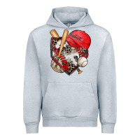 Heather Grey baseball home plate Urban Hoodie - Zillion Design Studio