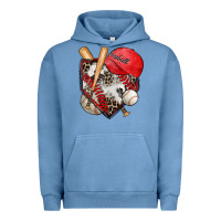Pigment Pebble Blue baseball home plate Urban Hoodie - Zillion Design Studio