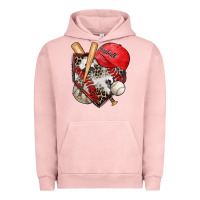 Pigment Salmon baseball home plate Urban Hoodie - Zillion Design Studio