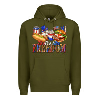 Army Green tastes like freedom with leopard Premium Hoodie - texasbilliewilder
