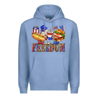 Colony Blue tastes like freedom with leopard Premium Hoodie - texasbilliewilder