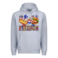 Heather Grey tastes like freedom with leopard Premium Hoodie - texasbilliewilder
