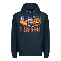 Navy tastes like freedom with leopard Premium Hoodie - texasbilliewilder