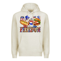 Oatmeal Heather tastes like freedom with leopard Premium Hoodie - texasbilliewilder