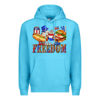 Ocean Blue tastes like freedom with leopard Premium Hoodie - texasbilliewilder