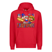 Red tastes like freedom with leopard Premium Hoodie - texasbilliewilder